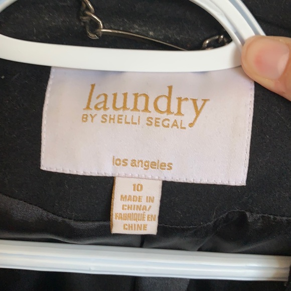 Laundry by Shelli Segal Black Dress Coat Sz 10 EUC - Picture 2 of 5